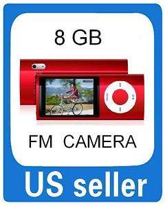 8GB 5TH Generic  Player FM CAMERA VIDEO RED US Selle  