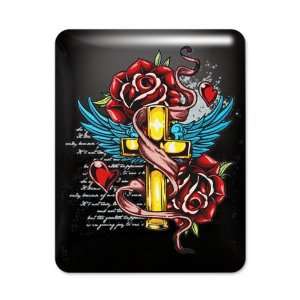   : iPad Case Black Roses Cross Hearts And Angel Wings: Everything Else