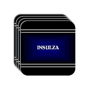   Name Gift   INSULZA Set of 4 Mini Mousepad Coasters (black design