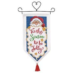 Dimensions(R) 14 Inch Counted Cross Stitch   Jolly Santa Banner 