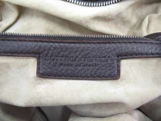 Bottega Veneta Dark Chocolate Brown Leather Woven Trim Large Tote Bag 