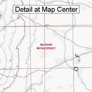 USGS Topographic Quadrangle Map   Ajo South, Arizona (Folded 