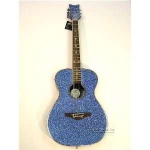  Girls Blue Sparkle 6 String Acoustic Guitar Musical Instruments