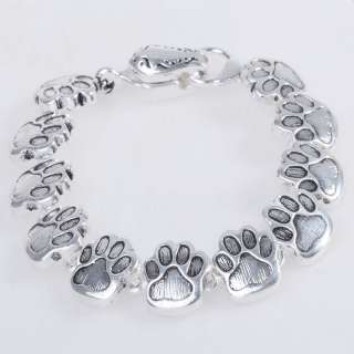 fashion women Tibet silver white bear paw chain bracelet /bangle