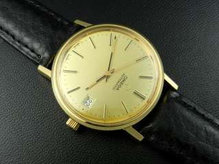 Vintage Mens OMEGA GP/ SS Automatic Gold Dial Cal.1012  