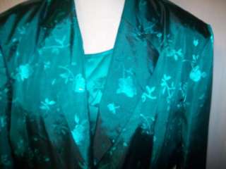 Blair Jacket & Tank Emeral green long sleeve jacket polyeter satin 