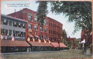 1910 Postcard Union Street Lynn, Massachusetts Mass MA  