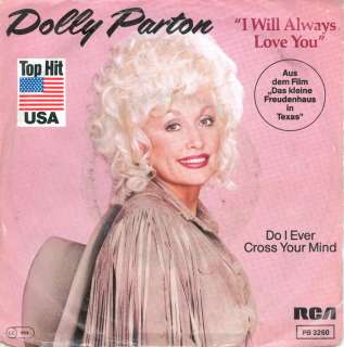 Single DOLLY PARTON I Will Always Love You (1982) PS  