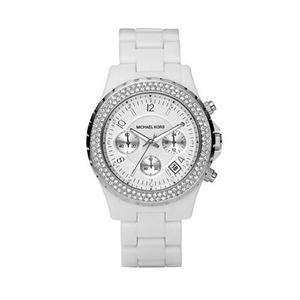 NEW Michael Kors MK5300 Swarovski White Acrylic Watch  