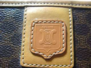 Vintage CELINE Italy Brown Monogram Clutch Bag  