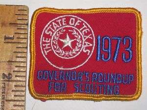 BSA Patch Governors Roundup 1973 Texas Boy Scout  