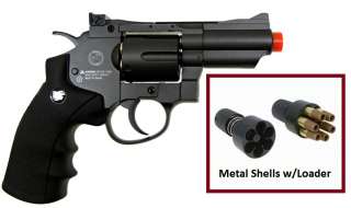   Airsoft 2Inch Metal CO2 Gas Magnum Revolvers Hand Guns w/Shells