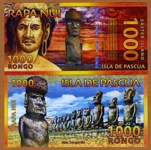 Easter Island, 1000 Rongo, 2011, Polymer, New, UNC  