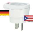 Design Reisestecker Adapter fuer Puerto Rico auf Deutschland 