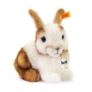 Steiff 80012   Hoppi Kaninchen, braun/weiß gefleckt, 18 cm  