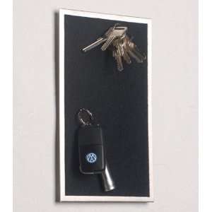 Magnet Schlüssel Brett aus Edelstahl, mit Filz in Schwarz; 25 x 15 cm 