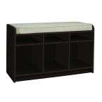 Espresso Storage Bench with Seat and 11 in. H x 10.5 in. W Cubbie 