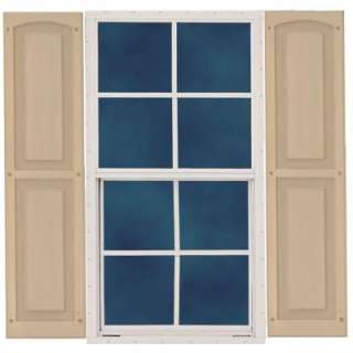   in. x 36 in. Single Hung Aluminum Window with Raised Panel Shutters