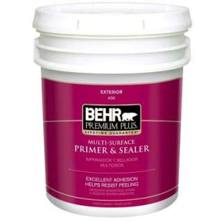 BEHR Premium Plus 5 Gal. Multi Surface Primer & Sealer Exterior 43605 