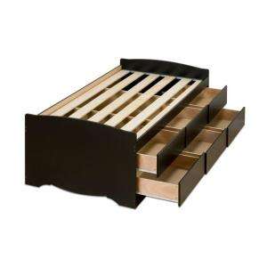   Twin 6 Drawer Tall Platform Storage Bed BBT 4106 K at The Home Depot