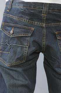 LRG The Trailblazing True Straight Fit Jeans in Dark Indigo Wash 