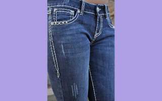 La idol Skinny jeans SZ 1 13 Dark Blue rhinestone crown FAST FREE 
