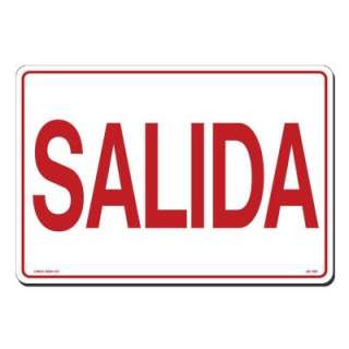 Lynch Sign Co. 14 in. x 10 in. Sign Red on White Plastic Salida ES 