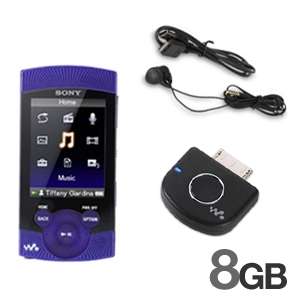 Sony Walkman NWZS544VLT 8GB  Player and Walkman Bluetooth Adaptor 