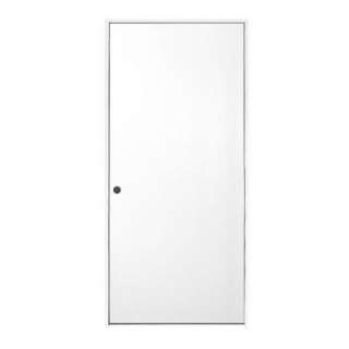 36 in. x 80 in. Steel White Prehung Right Hand Inswing Entry Door