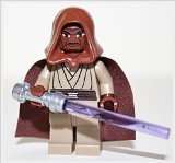  LEGO Star Wars Minifigur   JEDI Mace Windu + brauner Kappe 