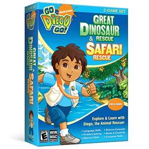 Go Diego GO 2 Game Set   Great Dinosaur Rescue & Safari Rescue at 