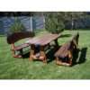 Rustikale Gartenmöbel aus Holz   Sitzgruppe UNICO: .de: Küche 