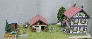 Pola LGB Bauernhof Diorama Nr. 2 Fertigmodell Spur G  