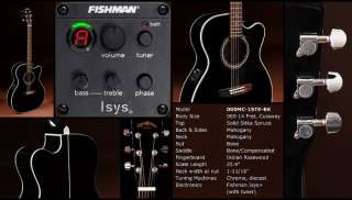 Western Gitarre Sigma 000MC 1STE BK mit Fishman Isys Tonabnehmer und 