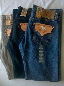 LEVIS 501 BUTTON FLY MENS JEANS  