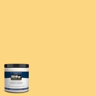 BEHR Premium Plus 8 Oz. Wildflower Honey Interior/Exterior Paint 