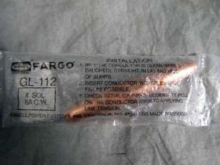 Hubbell Fargo Copper Splice GL 112 GL112 NEW  