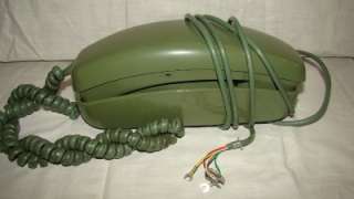 Vintage ITT Rotary Dial Telephone Avocado Green Desk Phone  