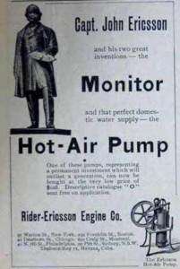 1903 Rider Ericsson engine hot air pump AD  