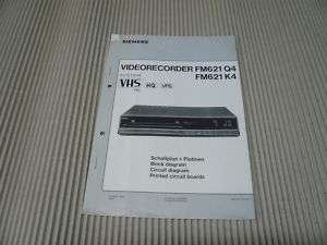 Schaltbild Siemens VHS Videorecorder FM 621  