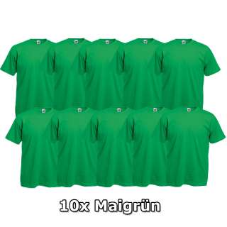 10x FRUIT OF THE LOOM T Shirts Gr. S M L XL XXL XXXL 3XL  