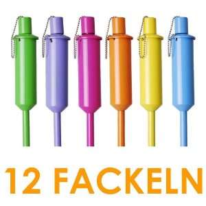 12 x BUNTE Design Gartenfackel   120 cm   Fackel für Garten, Terasse 