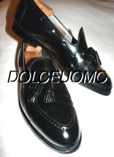   BROTHERS ALDEN NEW ENGLAND 10.5 D BLACK SHELL CORDOVAN LOAFERS SHOES