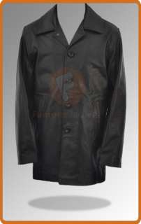 Supernatural Dean Winchester Mens Leather Jacket /Coat Vintage Black 