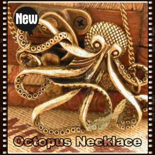 Retro Bronze Amazing Prophet Octopus Paul Necklace Hot  