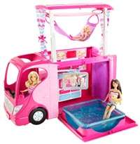The Barbie Camper 2011 comes fully furnished with hammocks and jacuzzi 