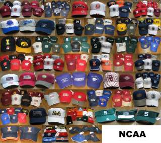 Wholesale Lot of 204 NCAA NEW Hats Beanies Visors Headbands Bucket 