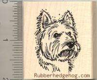 West Highland westie Terrier Rubber Stamp WM E8111 dog  