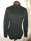 Victorias Secret Moda Int. Black Thin Boucle Turtleneck Sweater Small 