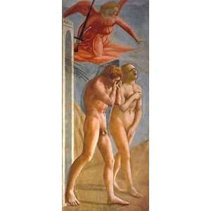 Kunstreproduktion Masaccio Die Vertreibung aus dem Paradies 18 x 43 